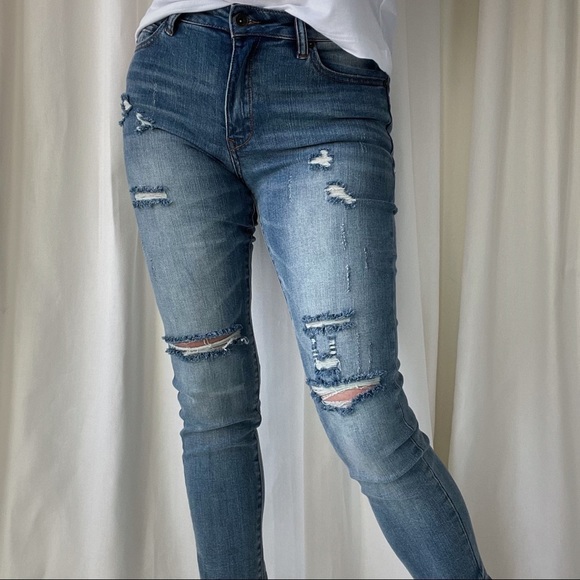 JEANS mid rise skinny jeans — Medium Wash - Picture 3 of 7